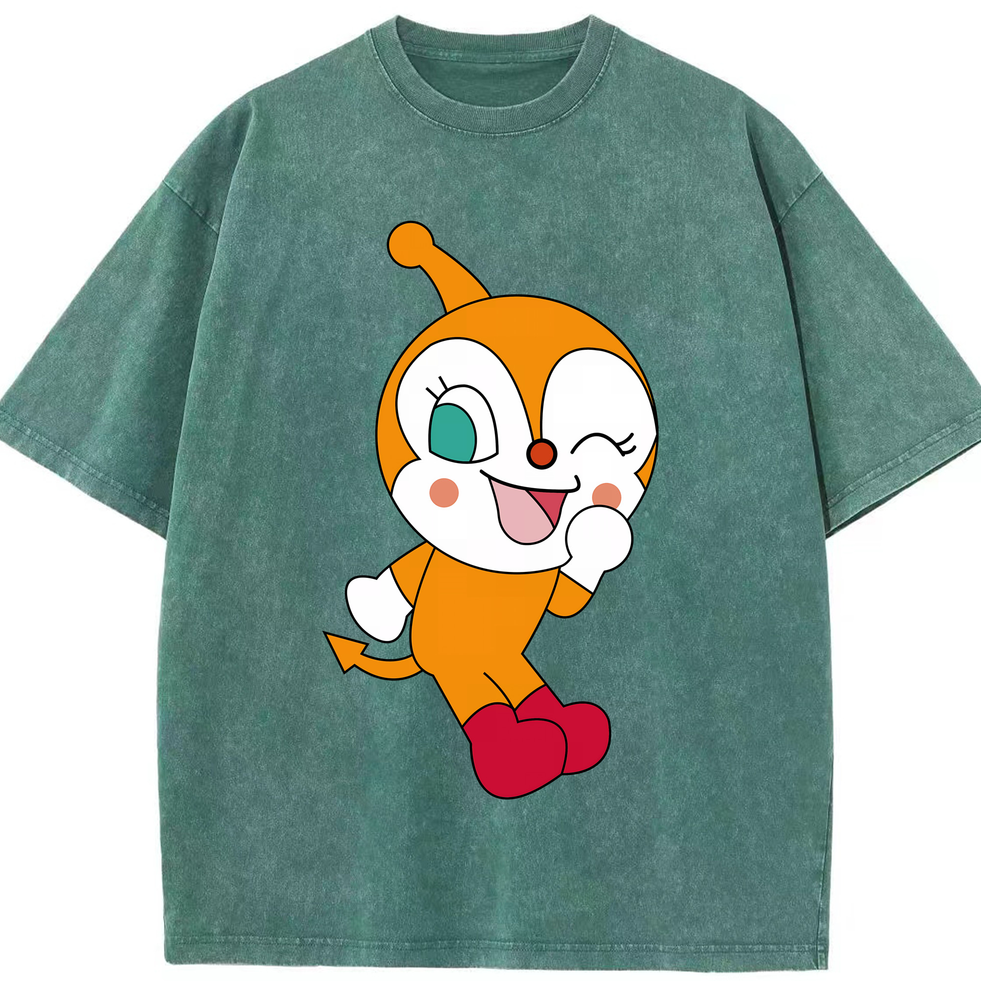 （画像用） アンパンマン Anpanman 綿100% ヴィンテージ風 半袖Tシャツ（フロントプリント）